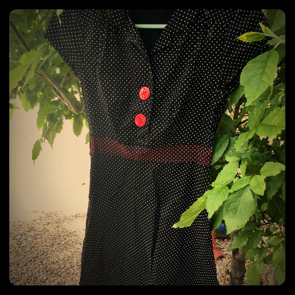 Ruby Rox Retro Pinup Polka Dot Dress - Picture 2 of 2